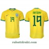 Brasil Antony 19 Hjemme VM 2022 - Herre Fotballdrakt